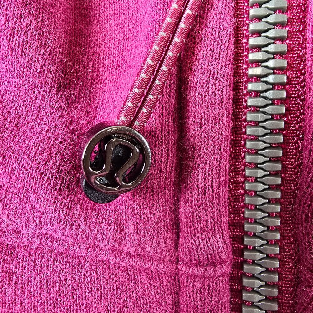 Lululemon Scuba full-zip hoodie in a raspberry color. Retails $118 - Picture 4 of 8